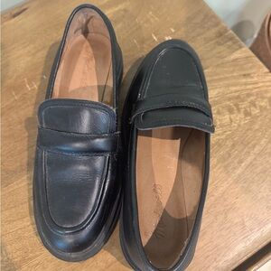 Madewell Bradley Lugsole Black Leather Loafers